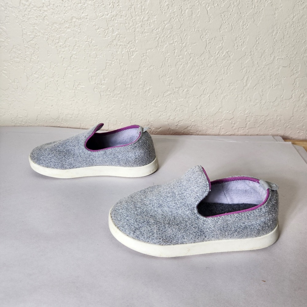 Allbirds Smallbirds Wool Lounger Grey Purple Kids Slip On Sneakers T13 SBLIT13